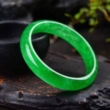 Load image into Gallery viewer, 10% OFF- 63/64/65mm Certified Natural Icy Jadeite Emerald A*Jade HandCarved Bangle A229