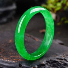 Load image into Gallery viewer, 10% OFF- 58/59/60mm Certified Natural Icy Jadeite Emerald A*Jade HandCarved Bangle A229