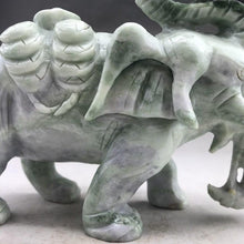 Load image into Gallery viewer, 5.80in L, 2.18 lbs-Chinese Genuine Natural Color Jade HandCarved Elephant Statue