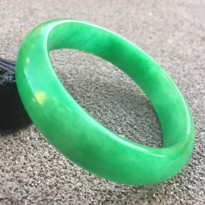 10% OFF- 55/56/57mm Certified Natural Jadeite Emerald A*Jade HandCarved Bangle HA2106