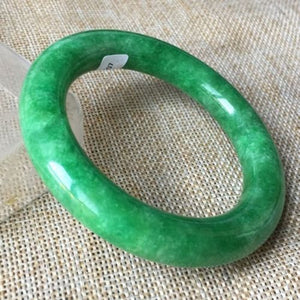 10% OFF- 55/56/57mm Certified Natural Jadeite Emerald A*Jade HandCarved Bangle HA2107