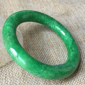 10% OFF- 55/56/57mm Certified Natural Jadeite Emerald A*Jade HandCarved Bangle HA2107