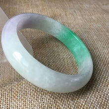 Load image into Gallery viewer, 10% OFF- 56/57/58mm Certified Natural 3 Color Jadeite Emerald A*Jade HandCarved Bangle x2437