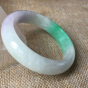 10% OFF- 56/57/58mm Certified Natural 3 Color Jadeite Emerald A*Jade HandCarved Bangle x2437