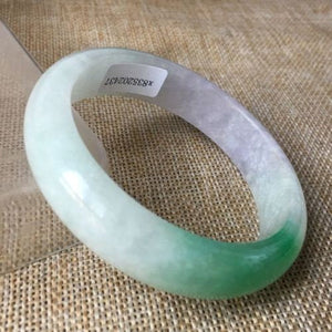 10% OFF- 56/57/58mm Certified Natural 3 Color Jadeite Emerald A*Jade HandCarved Bangle x2437