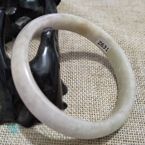 10% OFF- 55/56/57mm Certified Natural Lavender Jadeite Emerald A*Jade HandCarved Bangle Z631