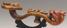 Load image into Gallery viewer, 6.4in/163mm H- Chinese Genuine Natural Red Jade HandCarved Dragon-Phoenix pendant NO.D319