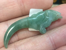 Load image into Gallery viewer, 10% OFF- Certified Natural Jadeite Emerald A*Jade HandCarved Dragon Fish Pendant 1370