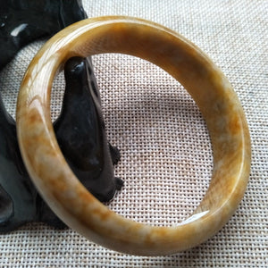 10% OFF- 58/59/60mm Certified Natural Yellow Red Jadeite Emerald A*Jade HandCarved Bangle W563