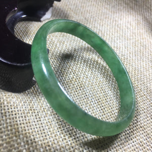 10% OFF- 52/53/54mm*49mm Certified Natural Icy Green Jadeite Emerald A*Jade HandCarved Bangle A003