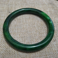 Load image into Gallery viewer, 10% OFF- 53/54/55mm Certified Natural Green Jadeite Emerald A*Jade HandCarved Bangle X253