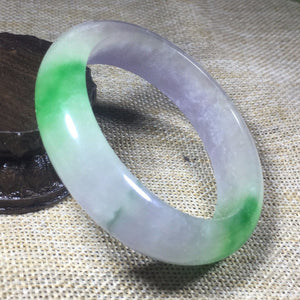 10% OFF- 56/57/58mm Certified Natural 3 Color Jadeite Emerald A*Jade HandCarved Bangle L112