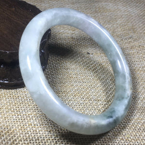 10% OFF- 53/54/55mm Certified Natural Green Jadeite Emerald A*Jade HandCarved Bangle L104