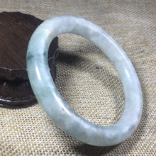 Load image into Gallery viewer, 10% OFF- 53/54/55mm Certified Natural Green Jadeite Emerald A*Jade HandCarved Bangle L104