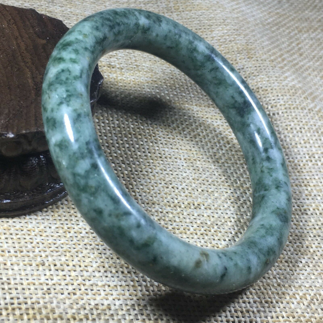 10% OFF- 55/56/57mm Certified Natural Oily Green Jadeite Emerald A*Jade HandCarved Bangle A152