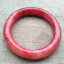 Load image into Gallery viewer, 10% OFF- 53/54/55mm Certified Natural Red Xiu Emerald A*Jade HandCarved Bangle H152