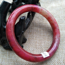 Load image into Gallery viewer, 10% OFF- 55/56/57mm Certified Natural Red Xiu Emerald A*Jade HandCarved Bangle Z608