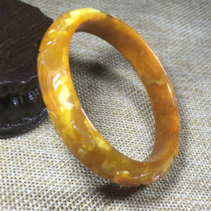 10% OFF- 54/55/56mm Certified Natural Yellow Red Jadeite Emerald A*Jade HandCarved Bangle A136