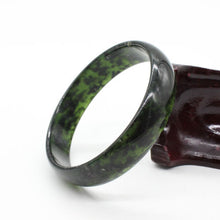 Load image into Gallery viewer, 10% OFF- 44-67mm Certified Natural Black Green Emerald A*Jade Carved Bangle A1940