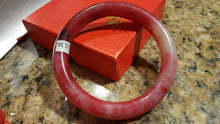 Load image into Gallery viewer, 10% OFF- 59/60/61mm Certified Natural Red Xiu Emerald A*Jade HandCarved Bangle U136