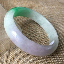 Load image into Gallery viewer, 10% OFF- 56/57/58mm Certified Natural 3 Color Jadeite Emerald A*Jade HandCarved Bangle x2437