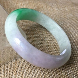 10% OFF- 56/57/58mm Certified Natural 3 Color Jadeite Emerald A*Jade HandCarved Bangle x2437