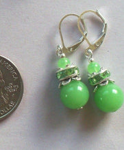 Load image into Gallery viewer, 10% OFF- 2 pcs Certified Natural Handmade A Pair of Green Jade Drop Earrings SP LEVERBACK