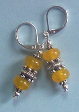 Load image into Gallery viewer, 10% OFF- 2 pcs Certified Natural Handmade A Pair of Yellow Jade Drop Earrings SP LEVERBACK