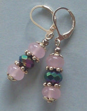 Load image into Gallery viewer, 10% OFF- 2 pcs Certified Natural Handmade A Pair of Pink Jade Drop Earrings SP LEVERBACK