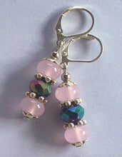 Load image into Gallery viewer, 10% OFF- 2 pcs Certified Natural Handmade A Pair of Pink Jade Drop Earrings SP LEVERBACK