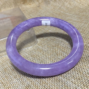 10% OFF- 55/56/57mm Certified Natural Lavender Jadeite Emerald A*Jade HandCarved Bangle 2112