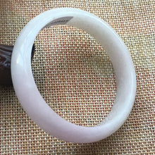 Load image into Gallery viewer, 10% OFF- 54/55/56mm Certified Natural Lavender Jadeite Emerald A*Jade HandCarved Bangle 5417