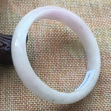 Load image into Gallery viewer, 10% OFF- 54/55/56mm Certified Natural Lavender Jadeite Emerald A*Jade HandCarved Bangle 5417