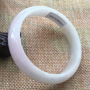 10% OFF- 54/55/56mm Certified Natural Lavender Jadeite Emerald A*Jade HandCarved Bangle 5417