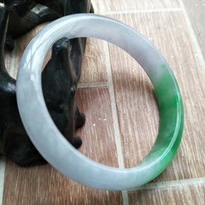 10% OFF- 55/56/57mm Certified Natural Jadeite Emerald A*Jade HandCarved Bangle K000