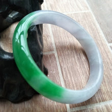 Load image into Gallery viewer, 10% OFF- 55/56/57mm Certified Natural Jadeite Emerald A*Jade HandCarved Bangle K000