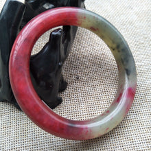 Load image into Gallery viewer, 10% OFF- 54/55/56mm Certified Natural Red Emerald A*Jade HandCarved Bangle H556