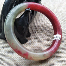 Load image into Gallery viewer, 10% OFF- 54/55/56mm Certified Natural Red Emerald A*Jade HandCarved Bangle H556