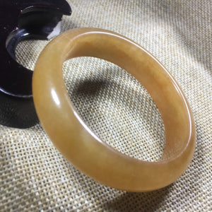 10% OFF- 54/55/56mm Certified Natural Yellow Red Jadeite Emerald A*Jade HandCarved Bangle A012