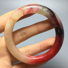 Load image into Gallery viewer, 10% OFF- 51/52/53mm Certified Natural Red Jadeite Emerald A*Jade HandCarved Bangle A77