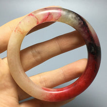 Load image into Gallery viewer, 10% OFF- 51/52/53mm Certified Natural Red Jadeite Emerald A*Jade HandCarved Bangle A77