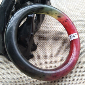 10% OFF- 54/55/56mm Certified Natural Red Jadeite Emerald A*Jade HandCarved Bangle Z247