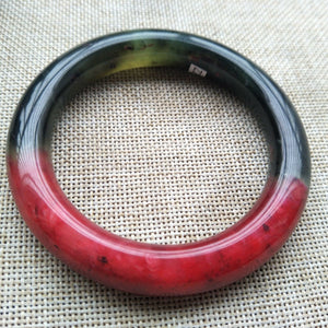 10% OFF- 59/60/61mm Certified Natural Red Jadeite Emerald A*Jade HandCarved Bangle Z249