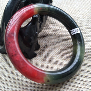 10% OFF- 59/60/61mm Certified Natural Red Jadeite Emerald A*Jade HandCarved Bangle Z249