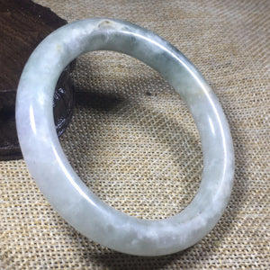 10% OFF- 53/54/55mm Certified Natural Green Jadeite Emerald A*Jade HandCarved Bangle L104