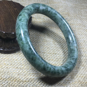 10% OFF- 55/56/57mm Certified Natural Oily Green Jadeite Emerald A*Jade HandCarved Bangle A152