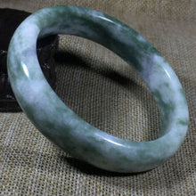 Load image into Gallery viewer, 10% OFF) 54-65mm Certified Natural Oily Green Jadeite Emerald A*Jade HandCarved Bangle A523