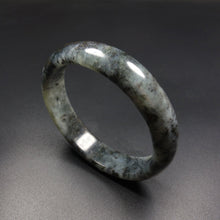 Load image into Gallery viewer, 10% OFF- 58/59/60mm Certified Natural Icy Black Xiu Emerald A*Jade HandCarved Bangle V2039