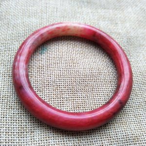 10% OFF- 55/56/57mm Certified Natural Red Xiu Emerald A*Jade HandCarved Bangle Z608