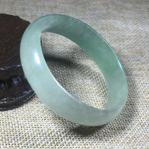 10% OFF- 52/53/54mm x 48mm Certified Natural Green Jadeite Emerald A*Jade HandCarved Bangle A139